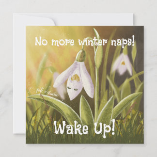 Carte Flore de neige coulissable main