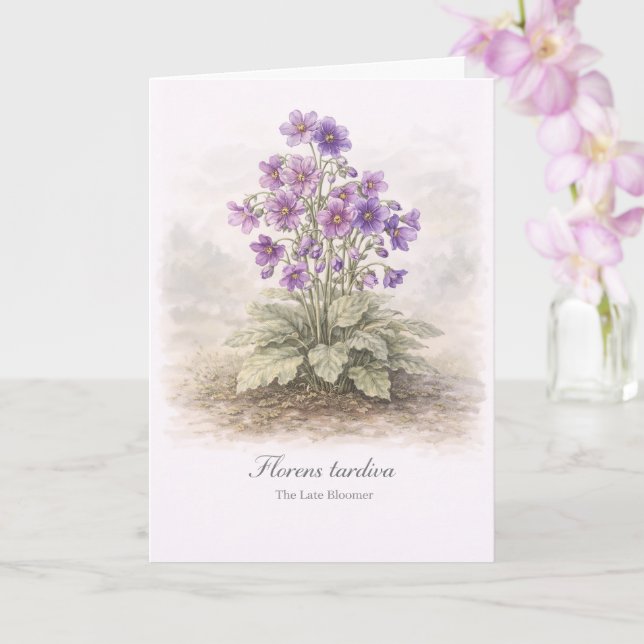 Carte Florens tardiva La Fleur Tardive Botanique (Orchidée)