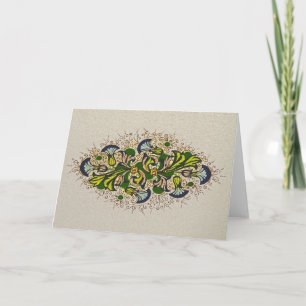 Carte Florentine Renaissance Floral Painting Note