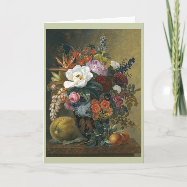 Carte Flores exotiques dans un vase grec (Devant)