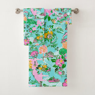 Carte Floride Preppy Palm Beach Motif Imprimer