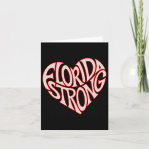 Carte Floride Strong Heart State Fierté Typographie