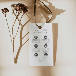 Carte Florisante Hang Tag Avec Logo