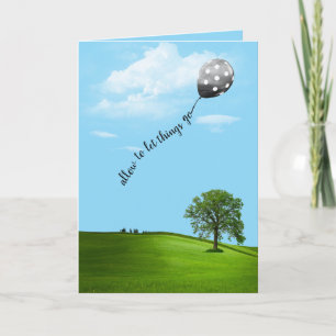 Carte Flottant Polka Dot Balloon Penser à vous