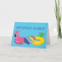 Flotteurs de piscine d'anniversaire d'été