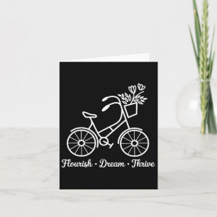 Carte Flourish Dream Thrive Floral Bike 8647 Funny Anti