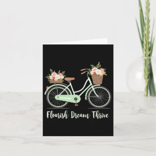 Carte Flourish Dream Thrive Floral Bike Subtle 8647 Trum