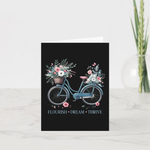 Carte Flourish Dream Thrive Floral Bike Subtle 8647 Trum