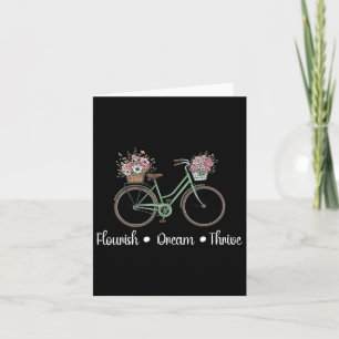 Carte Flourish Dream Thrive Floral Bike Subtle 8647 Trum