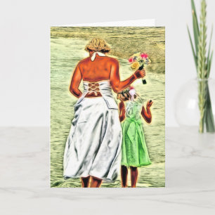 Carte Flower Girl and Bride, Mariage Félicitations