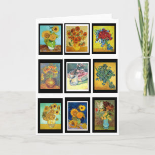 Carte Flower Paintings by Van Gogh, Fine Art,