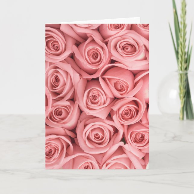 Carte Flowers | Pink Roses (Devant)