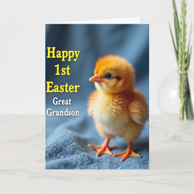 Carte Fluffy Chick Easter Greeting Card (Devant)