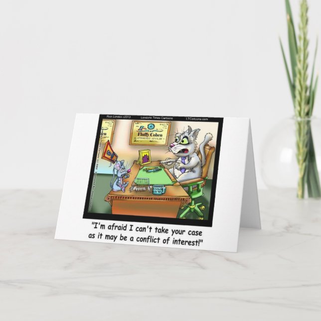 Carte Fluffy Cohen Avocate @Griffe Chat Drôle & Avocat (Devant)