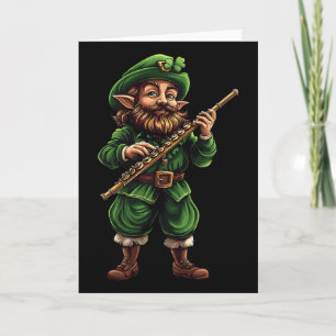 Carte Flûte de lutin drôle de jour de la Saint-Patrick m
