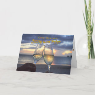 CARTE FLÛTES À CHAMPAGNE FÉLICITATIONS DE MARIAGE SUR ME