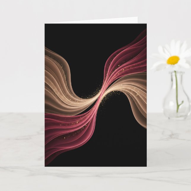 Carte Flux Éternel d'Amour — Art Romantique Abstrait (Petite plante)