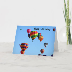 Carte Fly high: Happy Birthday Card aux Nalloons hot-air