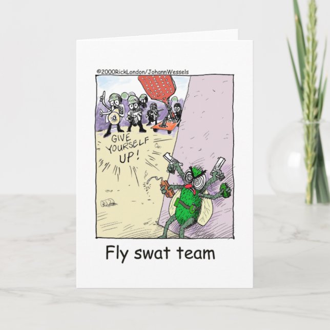 Carte Fly Swat Team Funny Police Cadeaux & Objets de col (Devant)