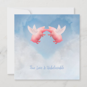 Carte Flying Pigs Incroyable Love