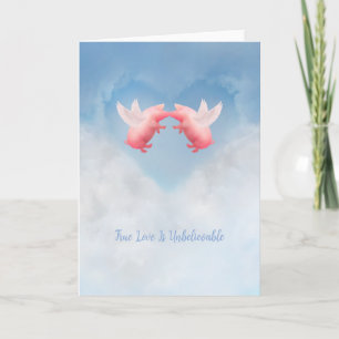 Carte Flying Pigs Incroyable Love
