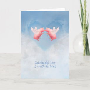 Carte Flying Pigs Incroyable Love