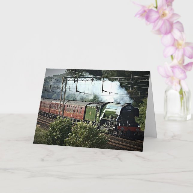 Carte Flying Scotsman sur la ligne principale (5539) (Orchidée)