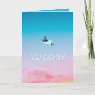 Carte Flying Stingray and Encouragement Obtenez du bien