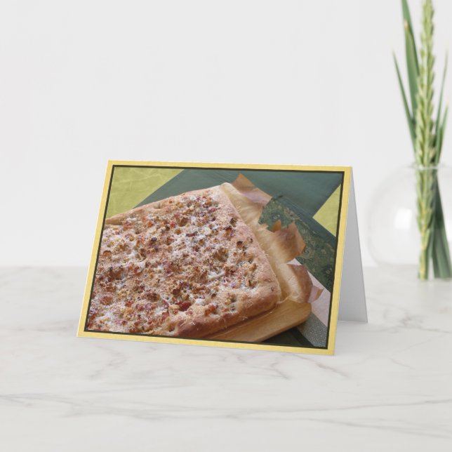 Carte Focacce vide de parmesan, de lard et de noix de (Devant)