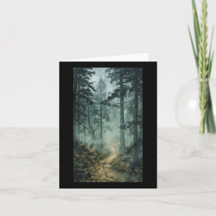 Carte Fog Forêt Pittoresque Arbres humides Nature