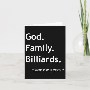 Carte Foi chrétienne Christianisme Dieu Famille Billiard