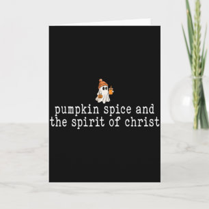 Carte Foi chrétienne Halloween Mignon Fantôme Citrouille