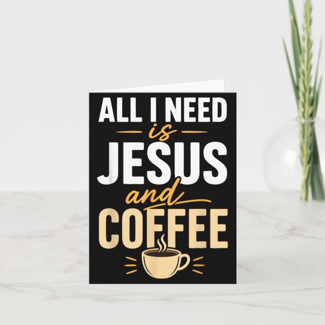 Carte Foi chrétienne Jésus Café Matin Prière (Devant)