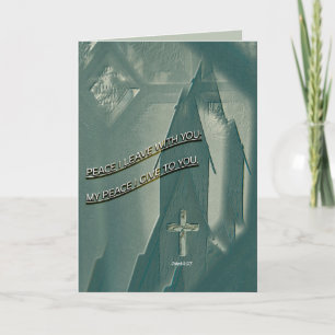 Carte Foi chrétienne religieuse Paix Je vous laisse
