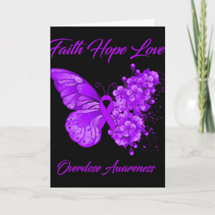 Carte Foi de papillon Espoir Amour Surdosage Sensibilisa
