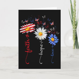 Carte Foi Espoir Amour Papillon Marguerite Chrétiens Die