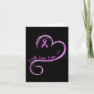 Carte Foi Espoir Amour Ruban Violet Sensibilisation au S