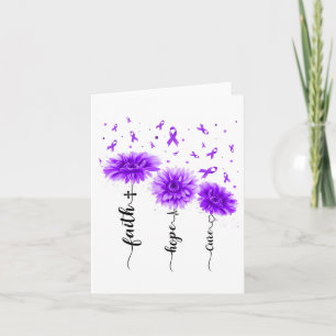 Carte Foi Espoir Cure Tournesol Violet Sensibilisation a