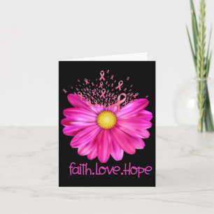 Carte Foi Florale Amour Espoir Sensibilisation au cancer