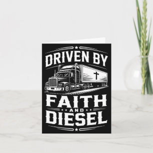 Carte Foi masculine et Jésus du camionnage diesel