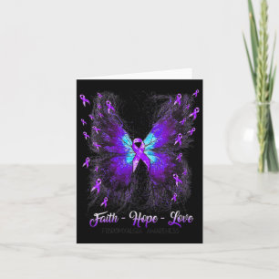 Carte Foi papillon Espoir Aimer Fibromyalgie Sensibilisa