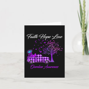 Carte Foi papillon Espoir Amour Surdose Sensibilisation 