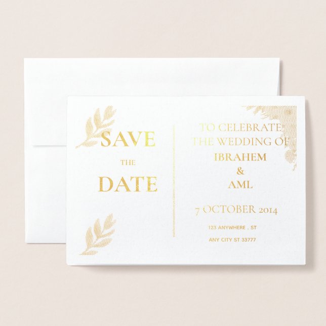 Carte Foil (Devant avec enveloppe)