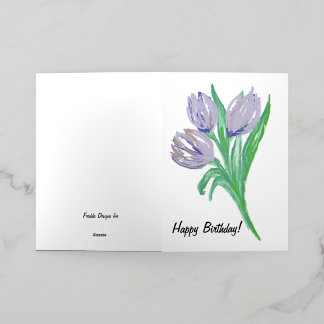 Carte Foil anniversaire pour elle