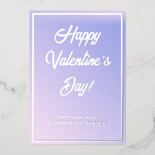 Carte Foil Clair violet Affaires Valentine