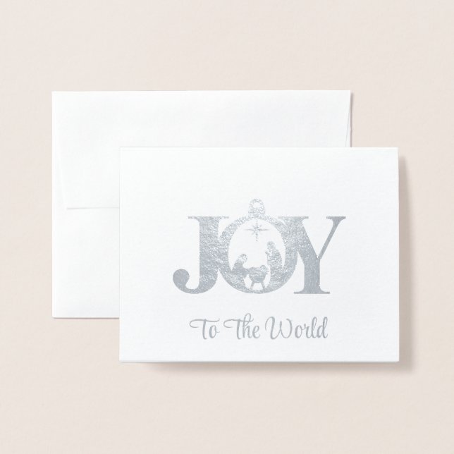 Carte Foil de Noël (Devant avec enveloppe)