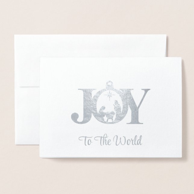 Carte Foil de Noël (Devant avec enveloppe)