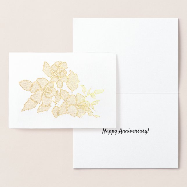 Carte Foil - Hibiscus Blossoms (Affichage)