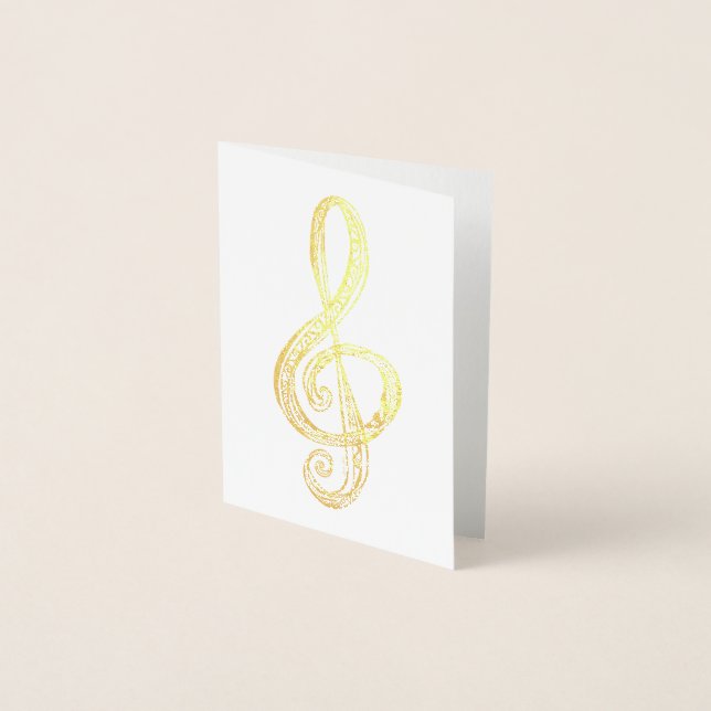 Carte Foil Music G Clef (Devant)