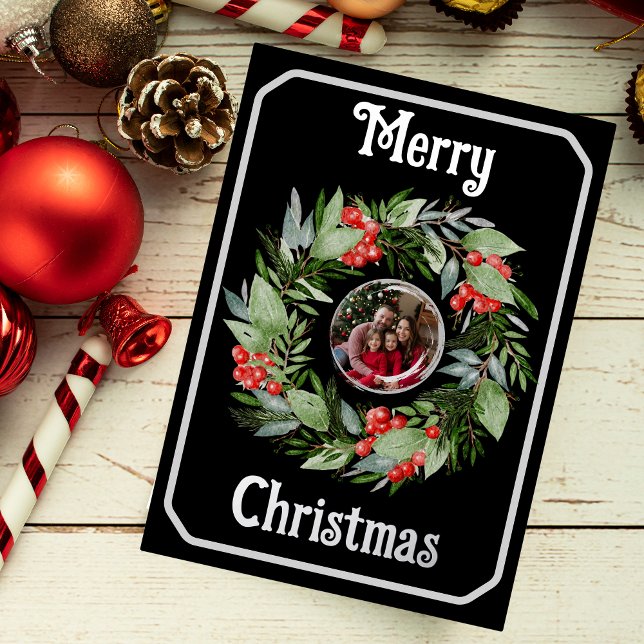 Carte Foil Noël Carte Fête Fer Photo de famille (Créateur téléchargé)